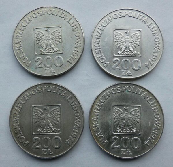 Lot - 200 zł 1974 - 4 kusy