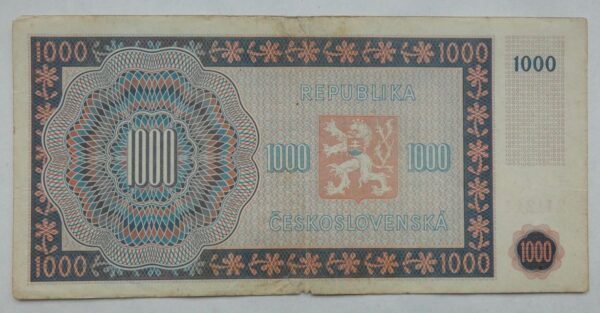 1000 Kčs - 1945 | série 12 A 1000 Kčs - 1945 | série 12 A