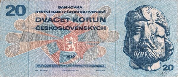 20 Kčs - 1970 | série L 79 20 Kčs - 1970 | série L 79