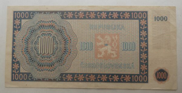1000 Kčs - 1945 | série 07 B | Specimen