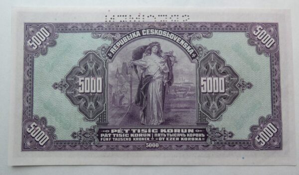 5000 Kčs - 1920 C Specimen