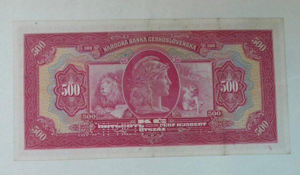 500 Kčs - 1929 | série G | specimen | razítko slovenský štát