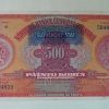 500 Kčs - 1929 | série G | specimen | razítko slovenský štát