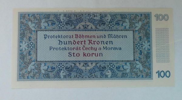100 Kč - 1940 | série 22 B | Protektorát | specimen
