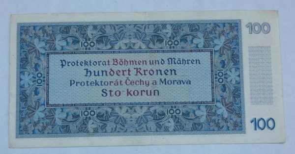 100 Kč - 1940 | série 25 A | Protektorát | Dírka po špendlíku