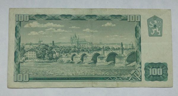 100 Kčs - 1961 | série T 27 | středový přehyb