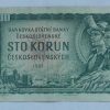 100 Kčs - 1961 | série T 75 | středový přehyb