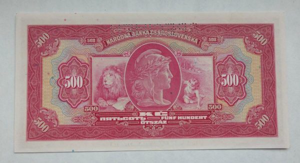 500 Kčs - 1929 | série F | Specimen