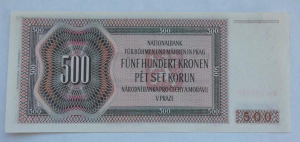 500 Kč - 1942 | série Fa | II. vydání | Protektorát
