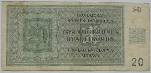 20 Kč - 1944 | série 01 A | Protektorát