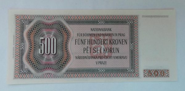 500 Kč - 1942 | série Ca | II. vydání | protektorát