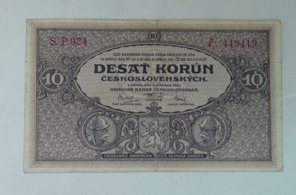 10 Kč - 1927 | série P 024