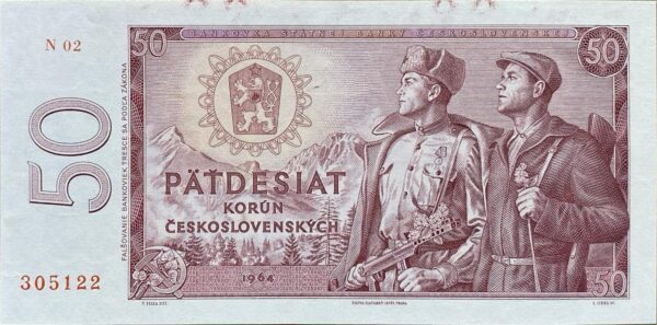 50 Kčs - 1964 | série N 02 50 Kčs - 1964 | série N 02