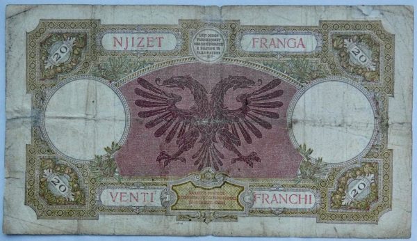20 Franga - 1939 | Albánie