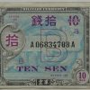 10 Sen - 1945 | série 100 | Okupace