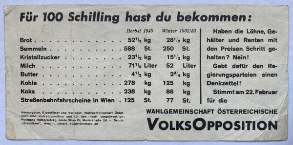 100 Schilling - 1953 | reklamní bankovka