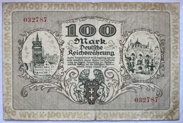 100 Marek - 1922 | Danzig