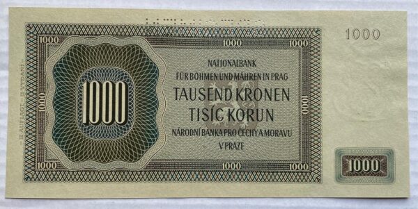 1000 Kč - 1942 | série Ec | Protektorát | Specimen