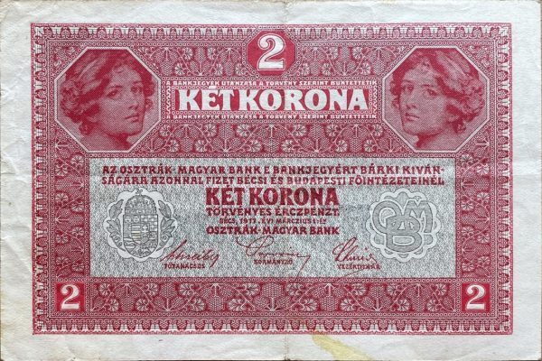 2 Koruna - 1917 | série 1675 | přetisk 2 Koruna - 1917 | série 1675 | přetisk
