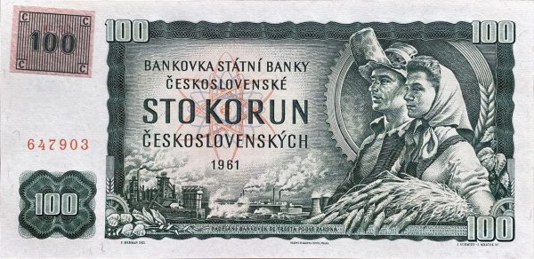 100 Kčs - 1961 | série G 83 | UNC