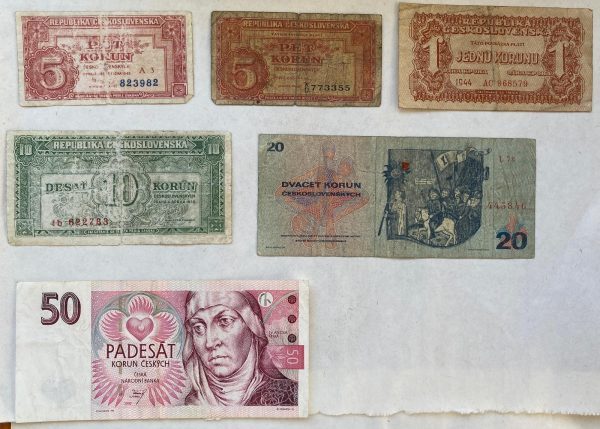 Lot bankovek ČSR - 6x | oběh