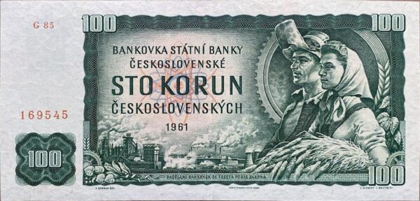100 Kčs - 1961 | série G 85 100 Kčs - 1961 | série G 85