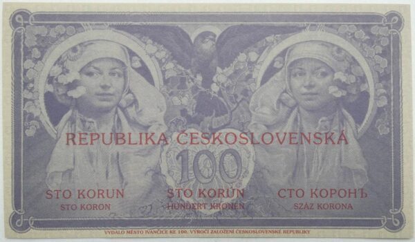 100 Korun - 1919 | A. Mucha 100 Korun - 1919 | A. Mucha