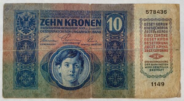 10 Korun - 1915 | série 1149 10 Korun - 1915 | série 1149