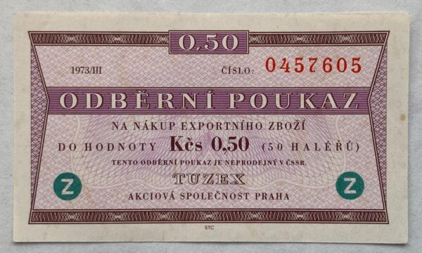 Tuzex - odběrní poukaz