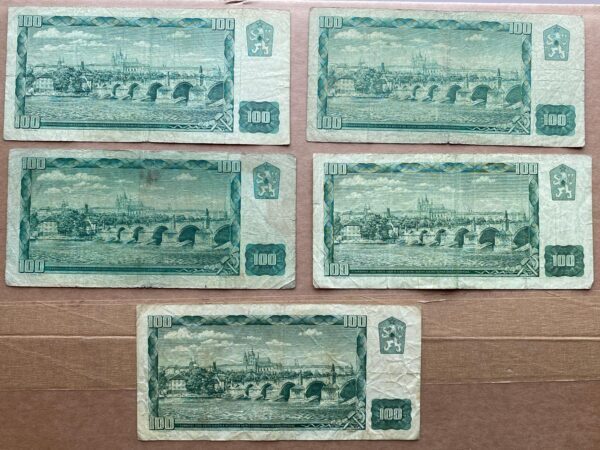 Lot bankovek ČSR - 5x Lot bankovek ČSR - 5x