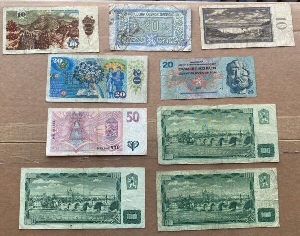 Lot bankovek ČSR - 9x | oběh Lot bankovek ČSR - 9x | oběh