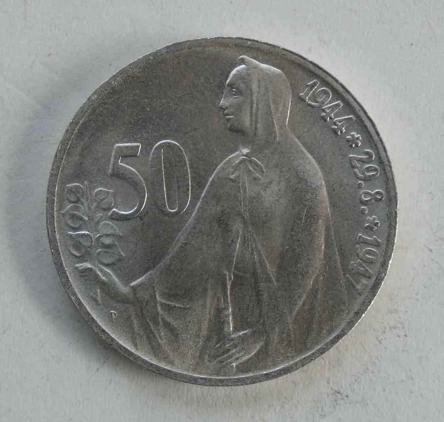 50 Kčs 1947 – 3. výročí Slovenského národního povstání (SNP)