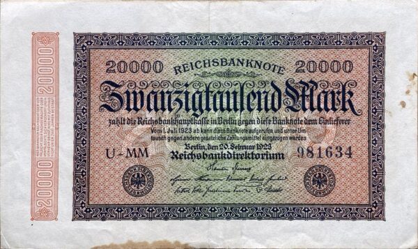 20 000 Marek - 1923 | série U-MM