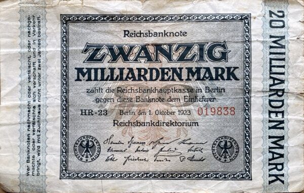 20 Miliard Mark (Zwanzig Milliarden Mark) – 1923, Výmarská republika