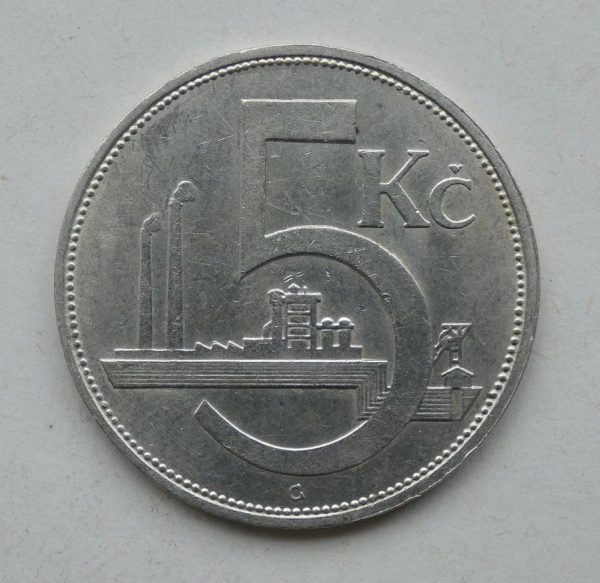 5 Kč - 1928 | delší vlnovka 5 Kč - 1928 | delší vlnovka