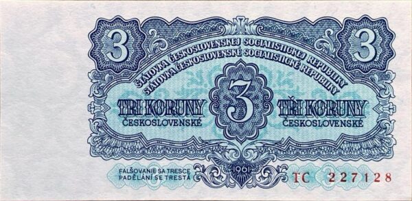 3 Kčs - 1961 | série TC