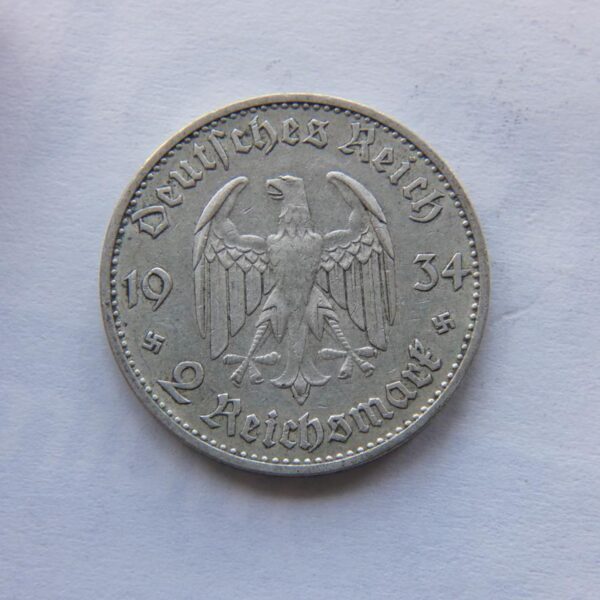 2 Marka - 1934 A | kostel s datem 2 Marka - 1934 A | kostel s datem