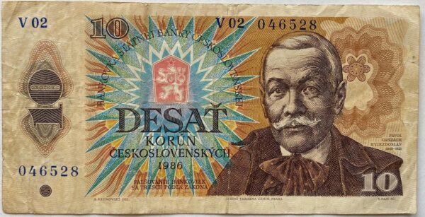 10 Kčs - 1986 | série V 02 10 Kčs - 1986 | série V 02