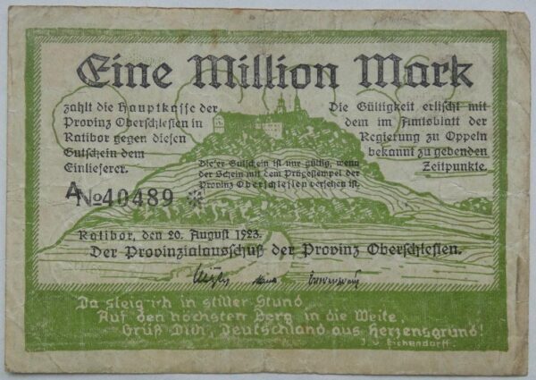 1 Milion Marek - 1923 | série A