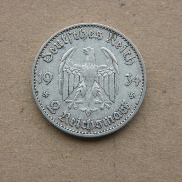 2 Marka - 1934 F | kostel s datem 2 Marka - 1934 F | kostel s datem