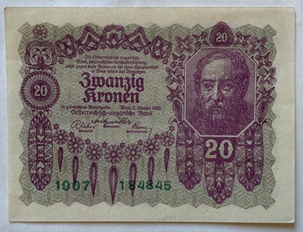 20 Korun - 1922 | série 1007